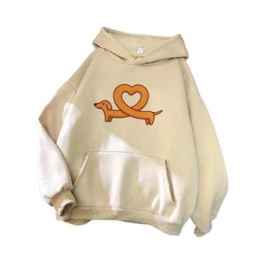 Imagem de Moletom Feminino Engraçado Com Capuz Estilo Coreano 2023, Moletom Góti