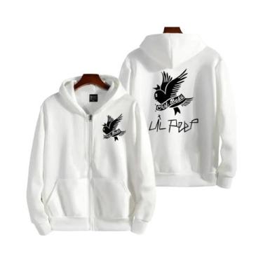 Imagem de Cardigan com zíper masculino, moletom com capuz, casual e elegante - A