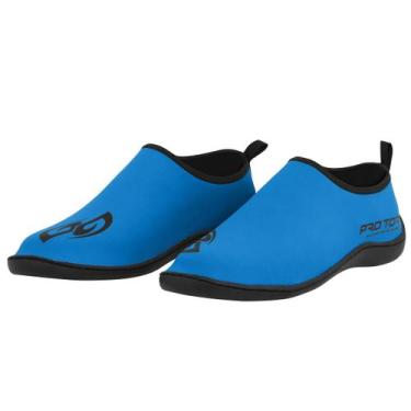 Imagem de Sapatilha Aquática Infantil Pro Tork Neoprene, Azul neon, 35