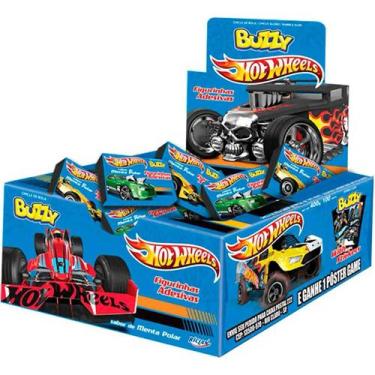Imagem de Chicle buzzy caixa com 90 unidades - RICLAN, HOT WHEELS MENTA
