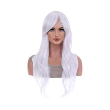 Imagem de Peruca Sintética Ondulada Cacheada De 28 Polegadas, Resistente Ao Calo