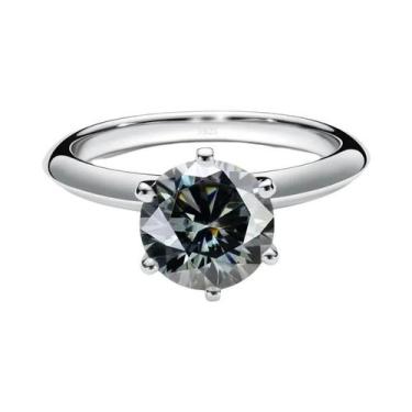 Imagem de Anéis Coloridos De Moissanite Para Mulheres 1/2/3/5ct JoyceJelly Prata