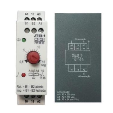 Imagem de Jtei-1 rele tempo 15s 24vc retardo energização digimec