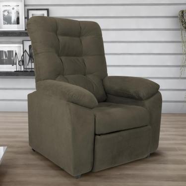 Imagem de Poltrona Reclinável Bristol Veludo Light Cappuccino com Apoio para os Pés Mais de Casa