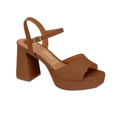 Imagem de Sandalia vizzano salto bloco ref 6472.207.7286 feminino, Marrom, 38