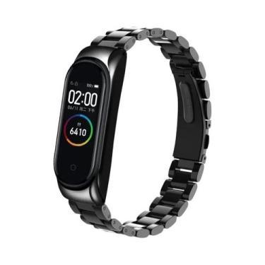 Imagem de Pulseira De Metal Em Aço Inoxidável Para Xiaomi Miband 7 6 5 4 3, Puls