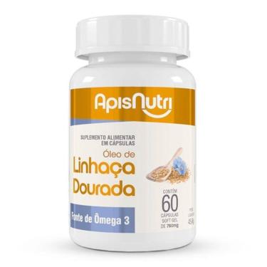Imagem de Óleo de Linhaça 760mg Apisnutri 60 cápsulas-Unissex