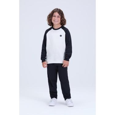 Imagem de Conjunto Infantil de Inverno Masculino Moletom Raglan com Aplique-Masculino