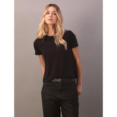 Imagem de Camiseta Calvin Klein Jeans Feminino Algodão Egípcio - Preto-Feminino