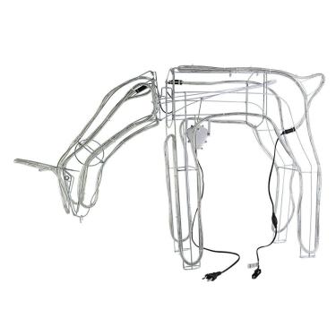 Imagem de Decoração Natalina de LED Rena Mangueira Branco Frio com Movimento para Uso Interno e E...