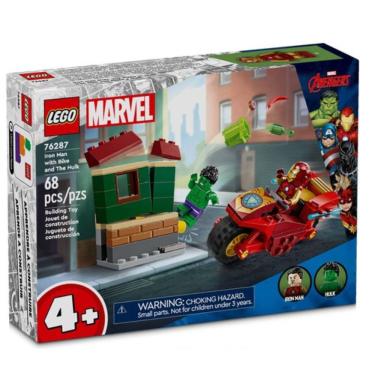 Imagem de Lego Marvel - Homem De Ferro Com Bicicleta E O Hulk - 68 Peças - 76287