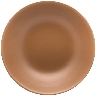 Imagem de Prato Fundo Avelã em Porcelana e Cerâmica Liso para Sopas e Massas 20,5CM Marrom