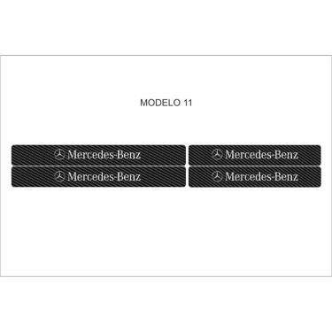 Imagem de Soleira Automotiva para Portas Dianteiras e Traseiras Universal 4 Anti Risco Fibra de C...