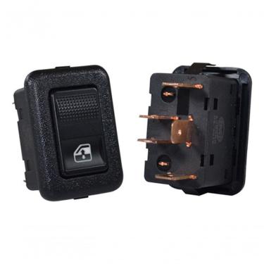 Imagem de Tecla Acionadora de Vidro Elétrico Traseiro F103 para Volkswagen Quantum G2 98 a 99 e Santana Preto Universal Automotive