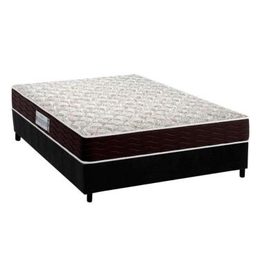 Imagem de Cama Box Casal: Colchão Espuma D33 Probel Advanced + Base Crc Suede Black(138X188)
