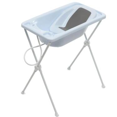 Imagem de Banheira para Bebe Com Suporte Galzerano Acqua Trio Azul