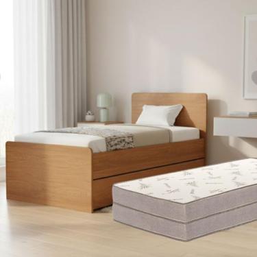 Imagem de Bicama Solteiro 100% MDF Super Reforçada Com Cama Auxiliar E 2 Colchõe