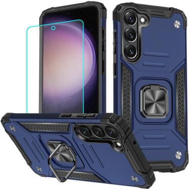Imagem de Capa Samsung S23 HNHYGETE Military com suporte giratório de 360