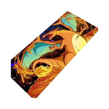 Imagem de Mouse Pad Grande XXL Charizard Para Jogos, Acessórios Para Gamers Com 