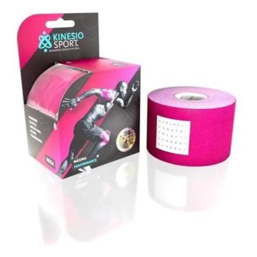 Imagem de Fita Kinesio Sport Bandagem Funcional Elástica Para Lesões - Rosa, Ros