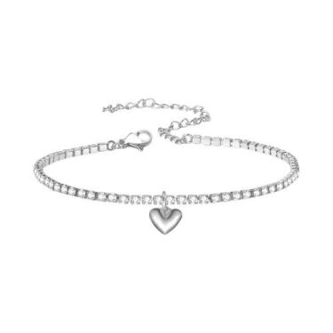 Imagem de Pulseira Feminina Dourada De Aço Inoxidável Com Zircônia Cúbica, Estil