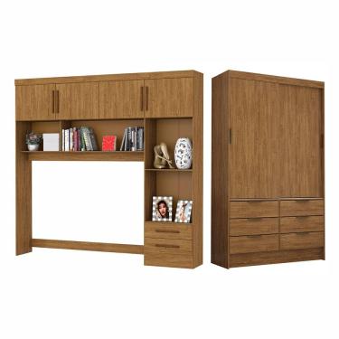 Imagem de Guarda Roupa Casal Modulado Sevilha 4 e 2 Portas 8 Gavetas Carioca Móveis