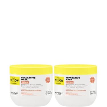 Imagem de Máscara Yellow Repair 1L Alfaparf Hidrata e Restaura Cabelos Danificad