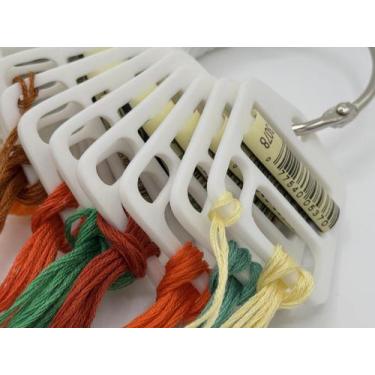 Imagem de Conjunto de Organizadores de Fios Floss Drops com 25 Peças Brancas - M