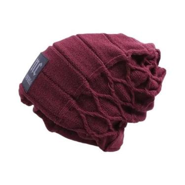 Imagem de Gorro Unissex Quente De Inverno Com Forro De Pele, Touca Grossa De Esq