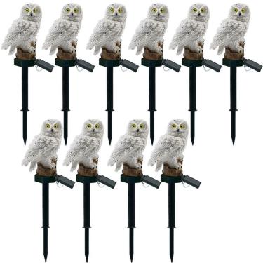 Imagem de Kit 10 Luminárias Solares Coruja JBA-CORU LED IP65 Branco Leva Pro Pet