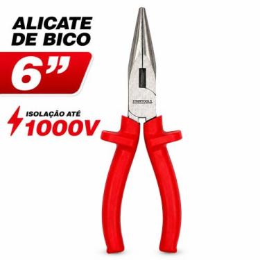 Imagem de Alicate De Bico Meia Cana 6"Isolado 1000V Uso Profissional - STARTOOLS