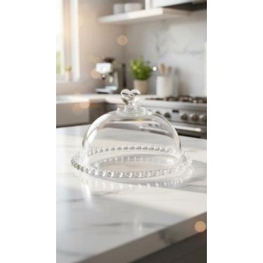 Imagem de Queijeira de Cristal com Tampa Coração 19,5cm x 13cm - Congratulations