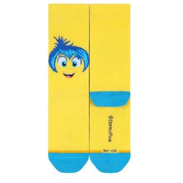 Imagem de Meia Lupo Disney Divertidamente Cano Longo Infantil 2453-001, Amarelo,