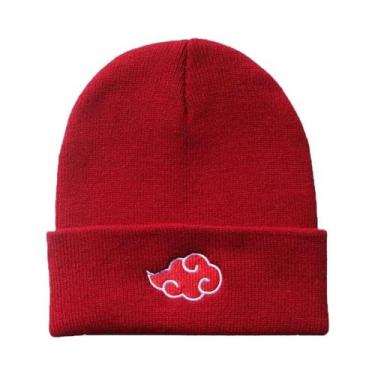 Imagem de Gorro De Inverno Unissex Preto Tricotado Com Bordado De Anime Ninja, N