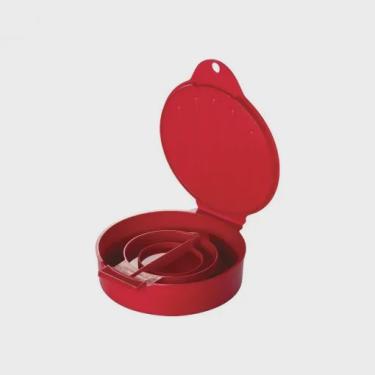 Imagem de Forma de Plástico para Moldar Hambúrguer-Vermelho 12cm - Plasutil