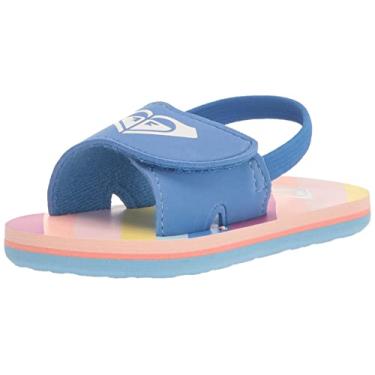 Imagem de Roxy Sandália feminina Tw Finn Slide, Azul Baja/rosa louco, 6 Little Kid