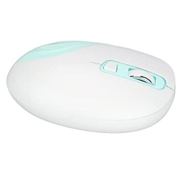 Imagem de PUSOKEI Mouse portátil fino sem fio de 2,4 G sem ruído para mouse óptico de laptop, design ergonômico DPI ajustável, mouse para computador de mesa (azul)