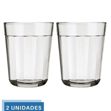 Imagem de 2 Mini Copos Americano Shot Cachaça 25ml Vidro Dose Nadir