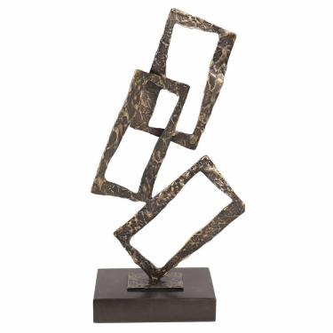 Imagem de Peça Decorativa Geométrica Metal Envelhecido 37cm VE0050 BTC