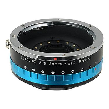 Imagem de Adaptador de montagem de lente Fotodiox Pro IRIS compatível com lentes Canon EOS EF Full Frame para câmeras Sony E-Mount