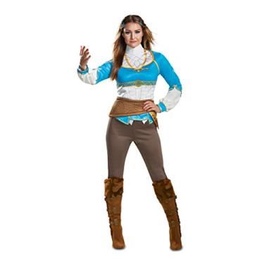 Imagem de Disguise Fantasia feminina Zelda Breath of the Wild para adultos, Multi, L (12-14)
