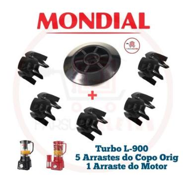 Imagem de 5 Arraste Do Copo  + 1 Arraste Do Motor Liquidificador Mondial L900 Tu