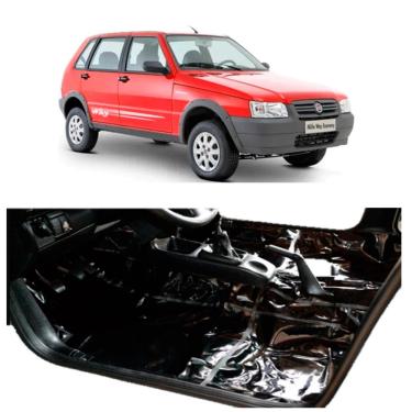 Imagem de Tapete Carpete Assoalho Vinil preto Fiat Uno Fire 2000/2009