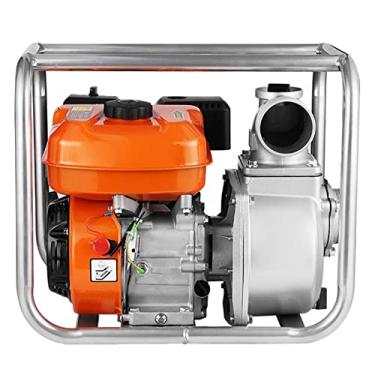 Imagem de Bomba de água semi-lixo alimentada a gás bomba de superfície do motor a gasolina bomba de transferência de água portátil para cárter gramado jardim irrigação lago piscina agricultura, laranja-10 cm