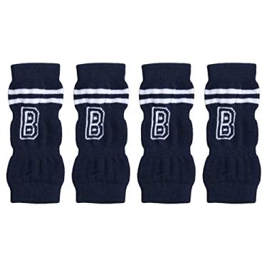 Imagem de Tnfeeon Suporte para perna de cachorro, 4 peças, protetor de cotovelo de cachorro com estampa de urso protetor de joelho quente para proteger as pernas do cão ferimentos e entorses de artrite