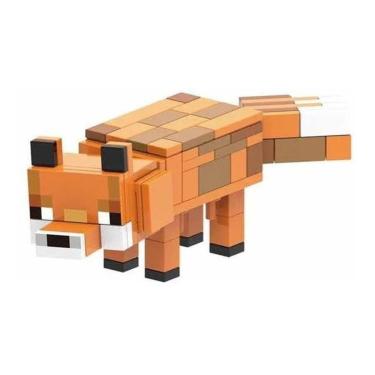 Imagem de Boneco Minifigure Blocos De Montar Raposa Minecraft