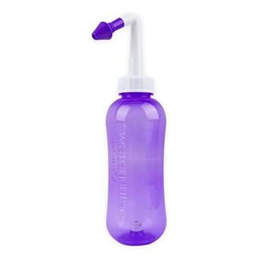 Imagem de Irrigador Limpador Nasal Clean Health 300ml Com 2 Bicos Roxo Lavagem Lavador Higienizador Limpeza WaterPulse Nariz Original Frasco Sinusite Alivio Rinite Bico Ducha