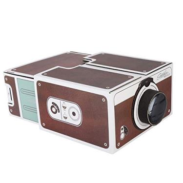 Imagem de BALITY Projetor Pico para telefone celular, mini papelão faça você mesmo cinema em casa vintage para entretenimento para cinema em casa