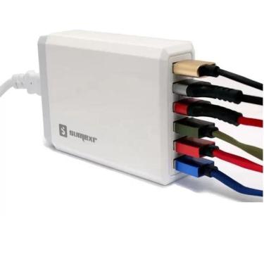 Imagem de Regua 6X Usb Carregador Tomada Hub 10A Turbo Rapido