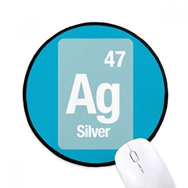 Imagem de Ag Silver Chemical Element Science Mouse Pad Desktop Office Tapete redondo para computador